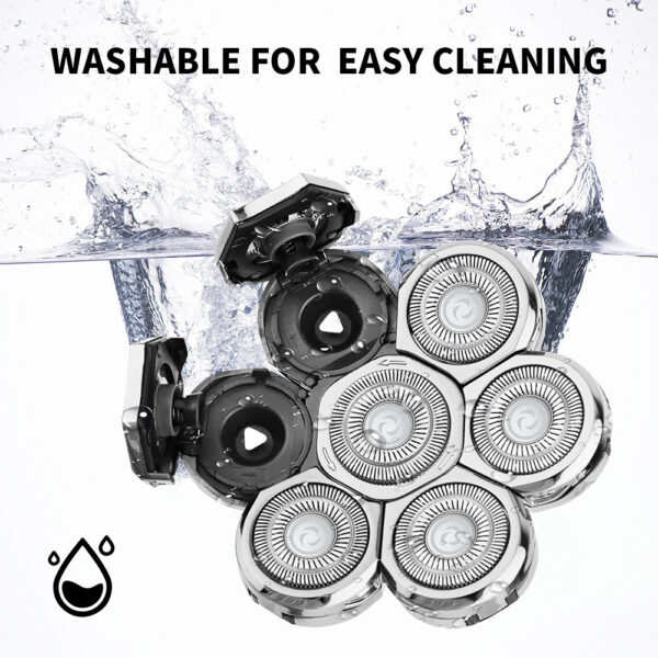 Cross-border electric shaver rotary washing shaving multi-head accessories floating IPX-grade bald razor - Image 4
