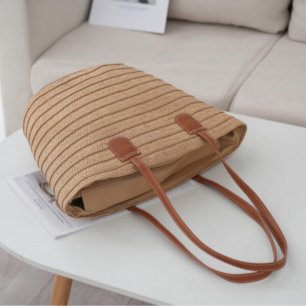 Women's Shoulder Crossbody Straw Bag Woven Bag Beach Bag New Women's Tote Bag Large Capacity - Image 4