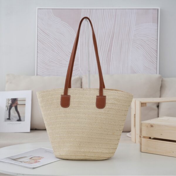 Women's Shoulder Crossbody Straw Bag Woven Bag Beach Bag New Women's Tote Bag Large Capacity - Image 2